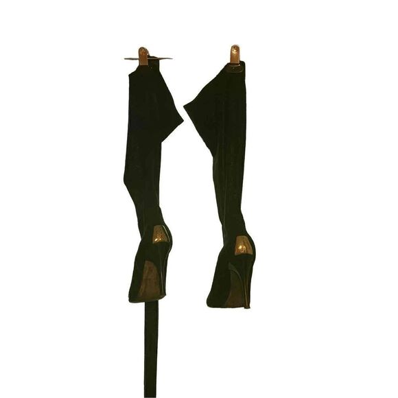 Donald J Pilner - Suede heeled Calf Boots - 8.5 - Picture 3 of 6